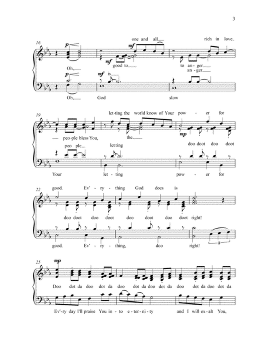Gospel Jazz Choral-"Ev'ry Day"-Piano Practice Score