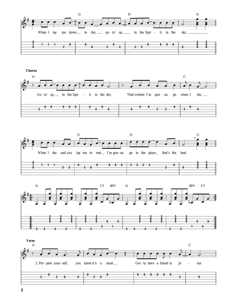 Spirit In The Sky Spirit In The Sky Acoustic Guitar scores gallery preview page 2