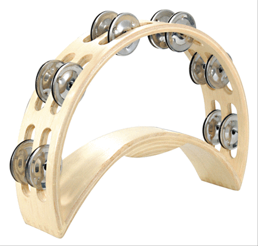 Deluxe Wooden Moon Tambourine Tambourines scores gallery preview page 1