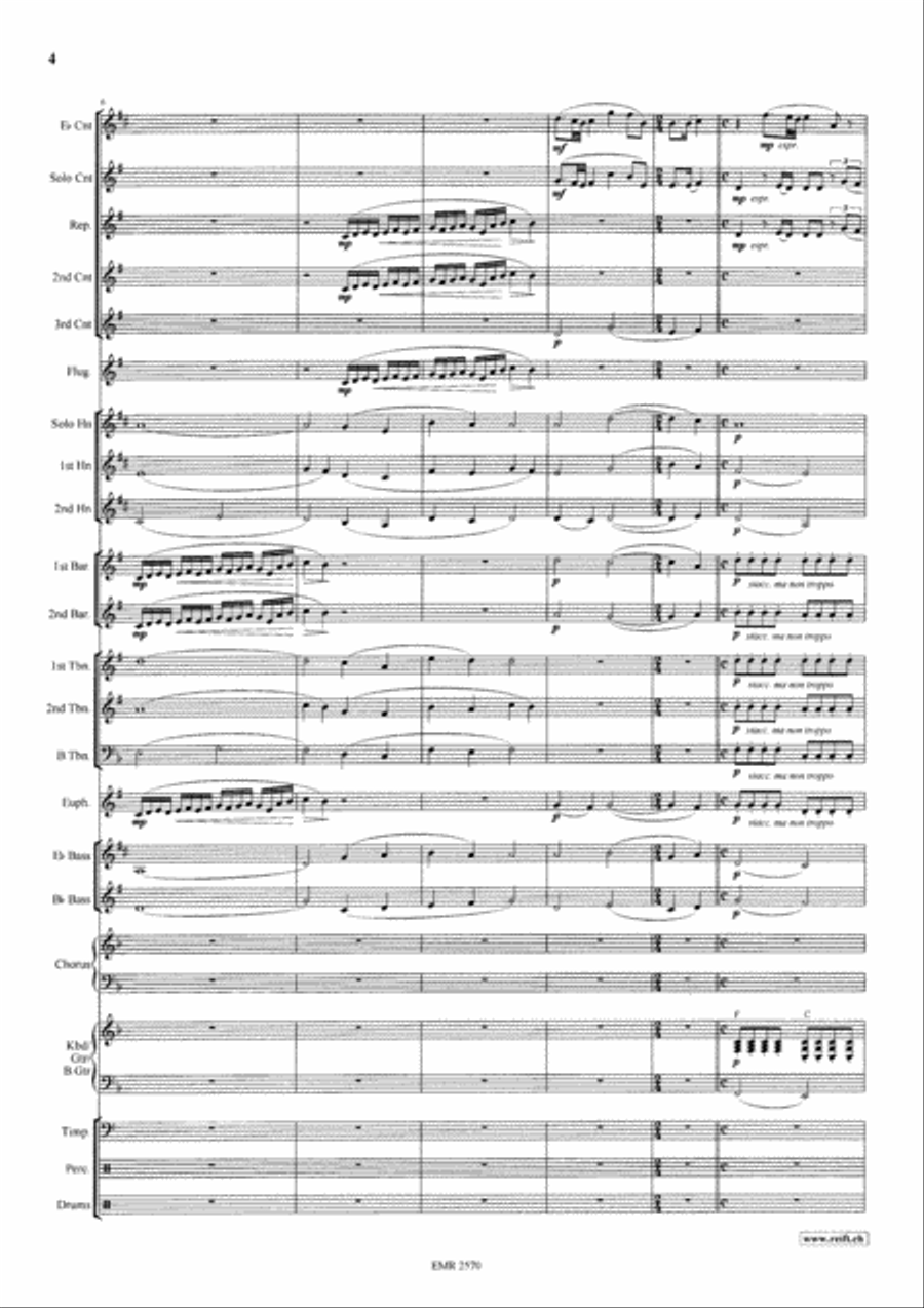 Time To Say Goodbye 4-Part scores gallery preview page 5