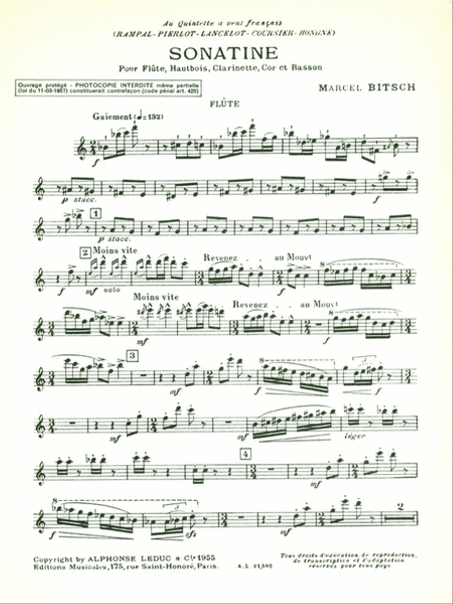Sonatine (quintet-wind) Sonatine (quintet-wind) School and Community scores gallery preview page 2