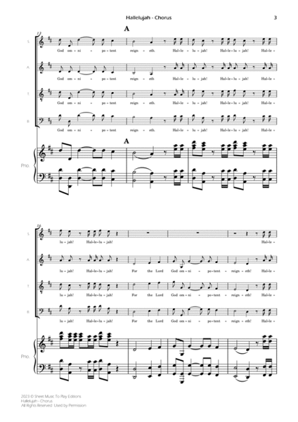 Hallelujah from Handel's Messiah - SATB Choir and Piano (Full Score) image number null