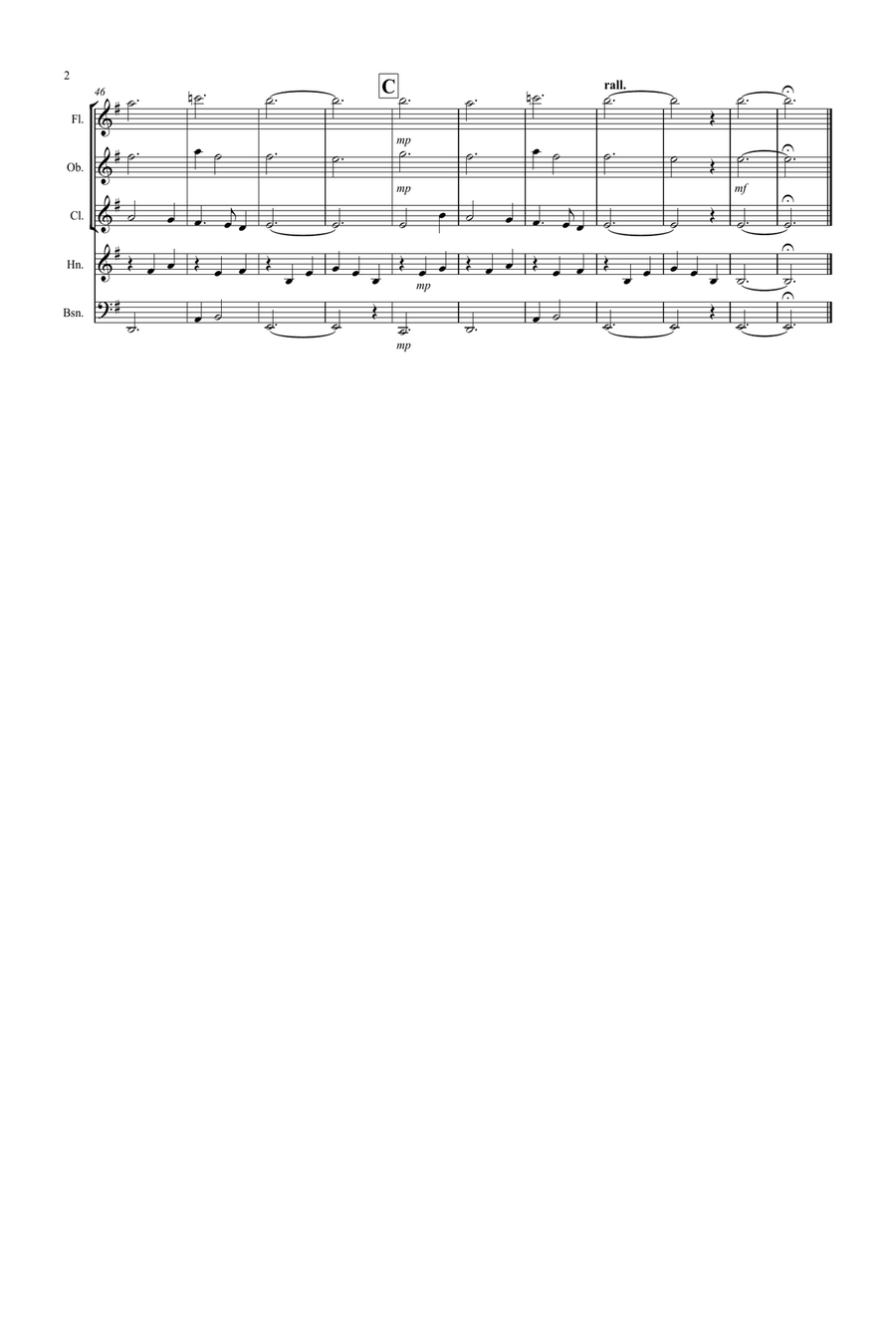 Scarborough Fair for Wind Quintet Woodwind Quintet scores gallery preview page 2