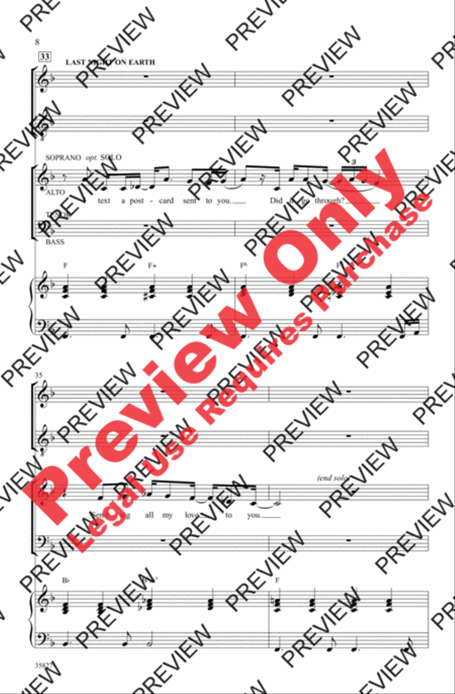 Green Day on Stage: Selections from American Idiot 4-Part scores gallery preview page 8
