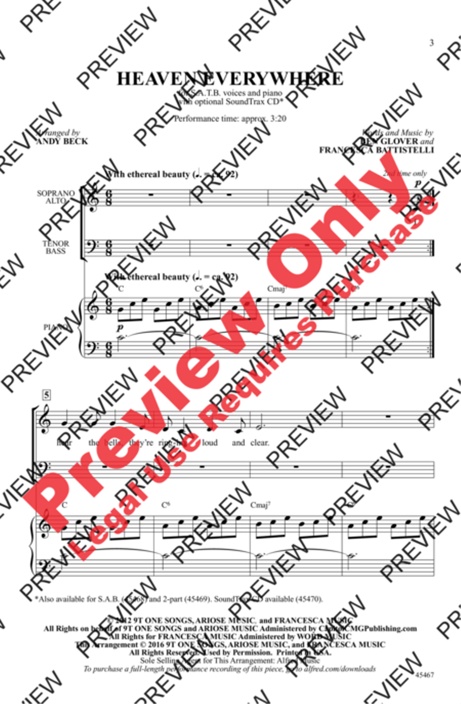 Heaven Everywhere 4-Part scores gallery preview page 15