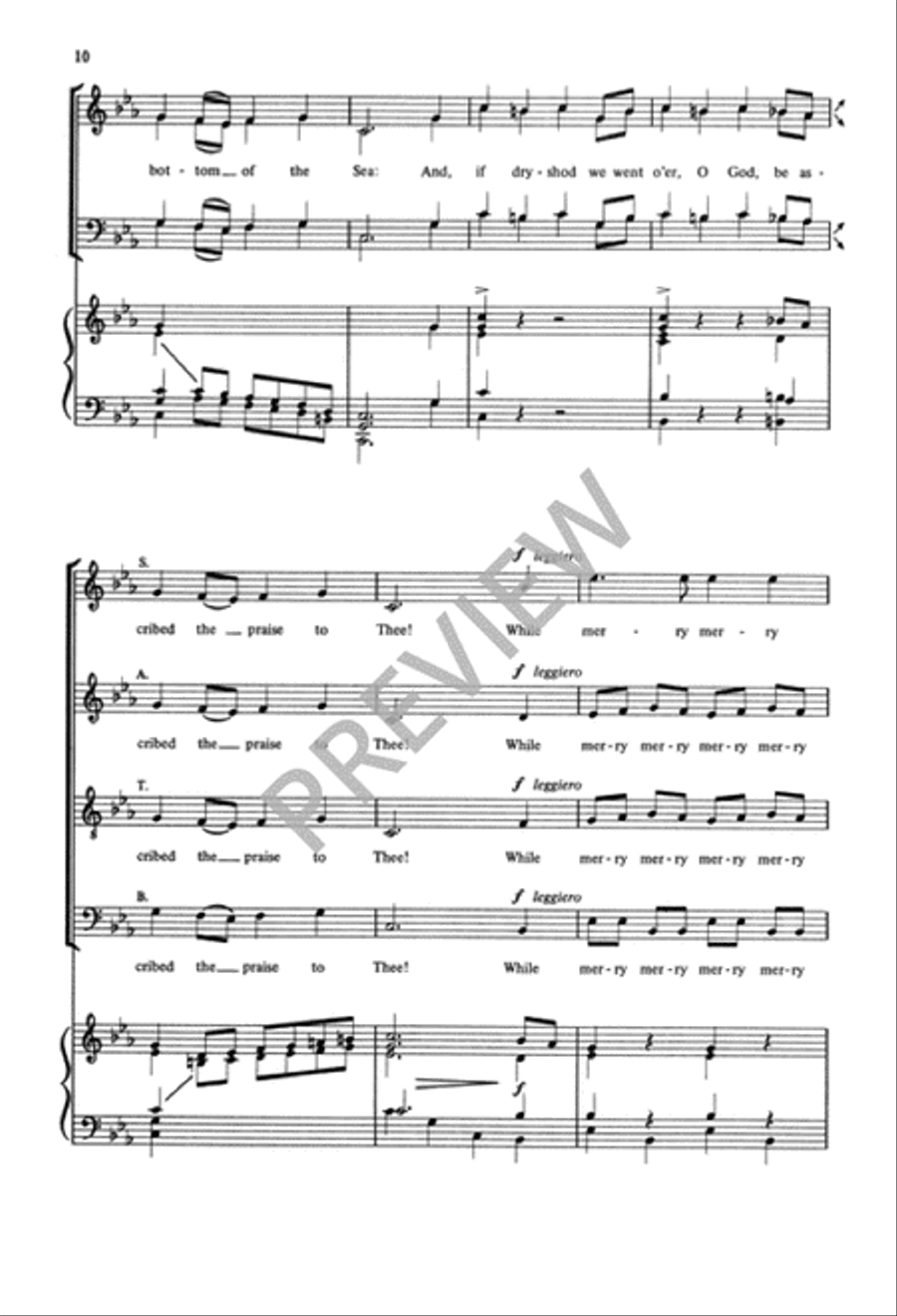 Moses Sing unto Christ the King 4-Part scores gallery preview page 11