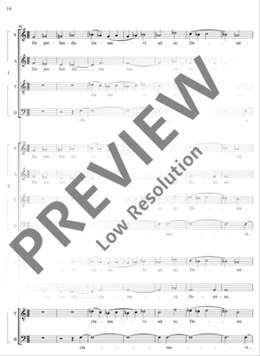 De profundis 4-Part scores gallery preview page 15