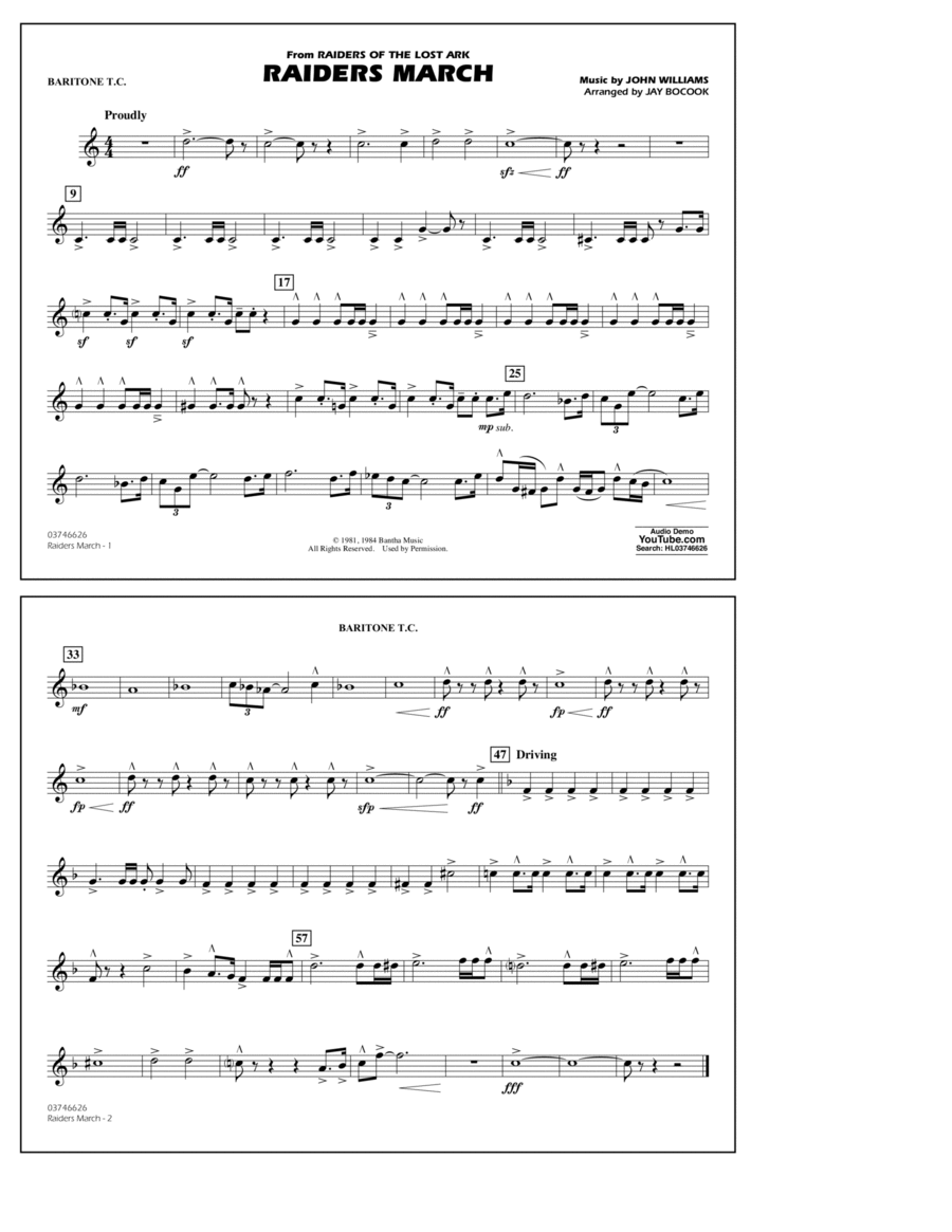 Raiders March (from Raiders Of The Lost Ark) (arr. Jay