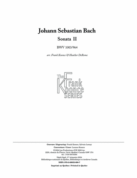 Violin Sonata II, BWV 1003
