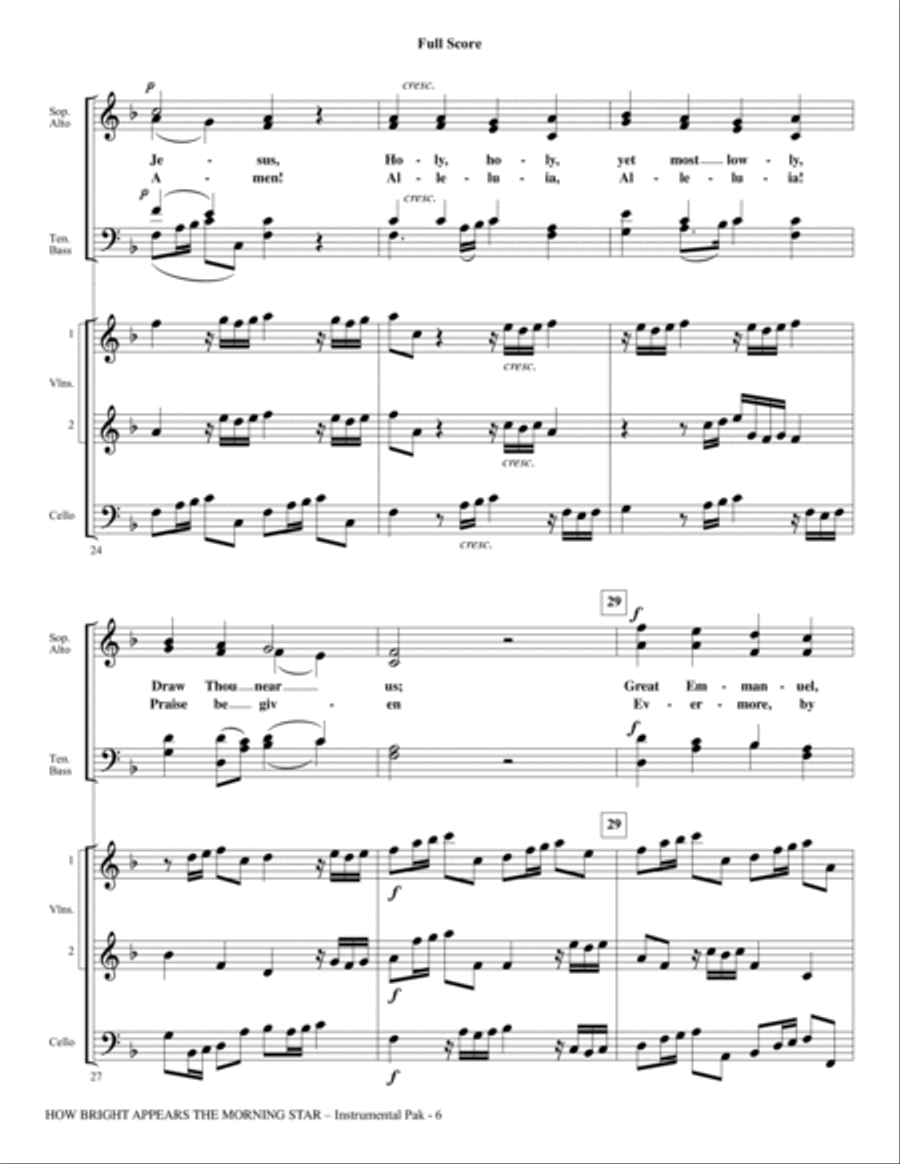 How Bright Appears the Morning Star (arr. John Leavitt) - Full Score Choir scores gallery preview page 5