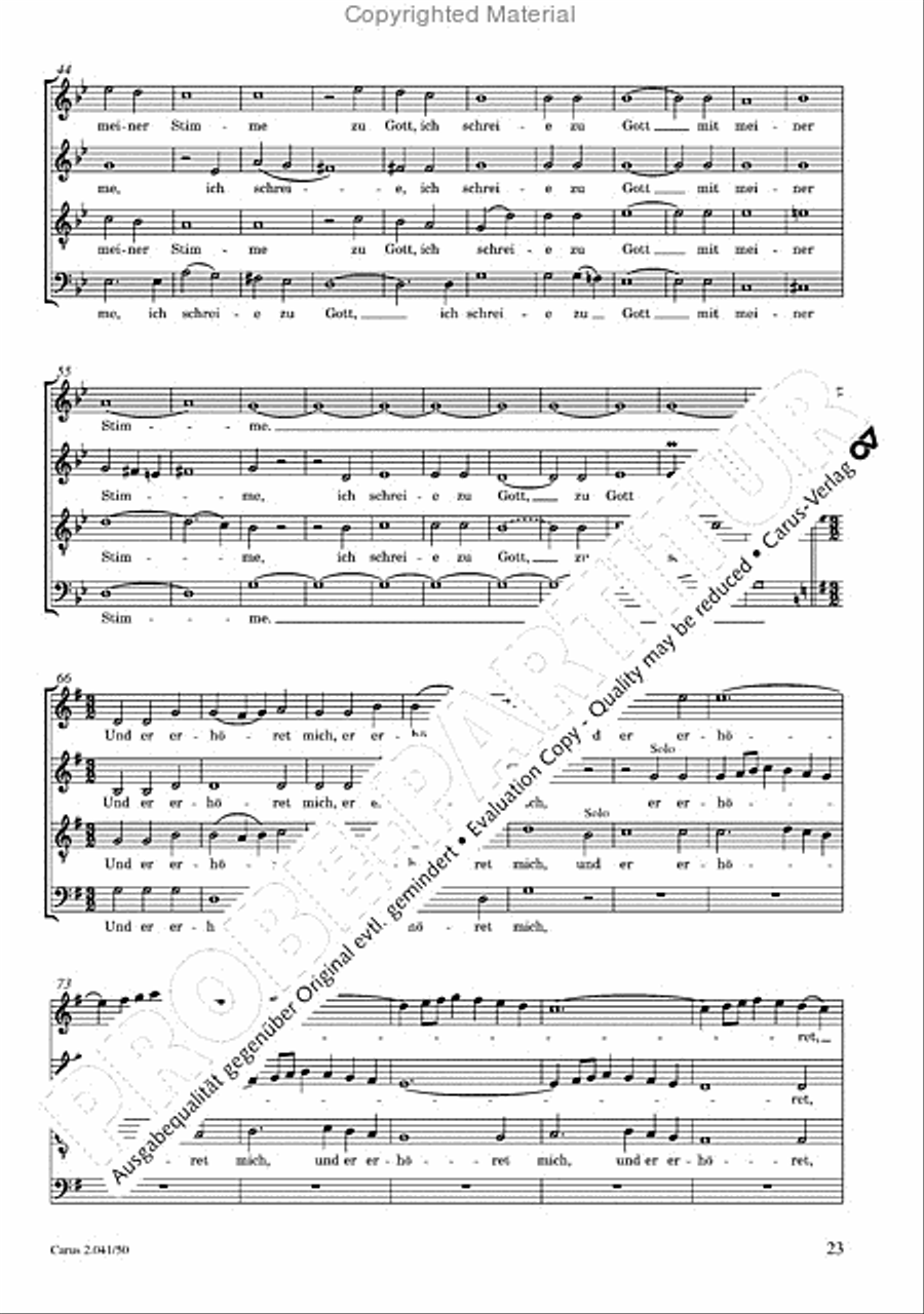 Motets and arias for choirs collected and edited by Johann Adam Hiller, vol. 5 Voice Solo scores gallery preview page 24
