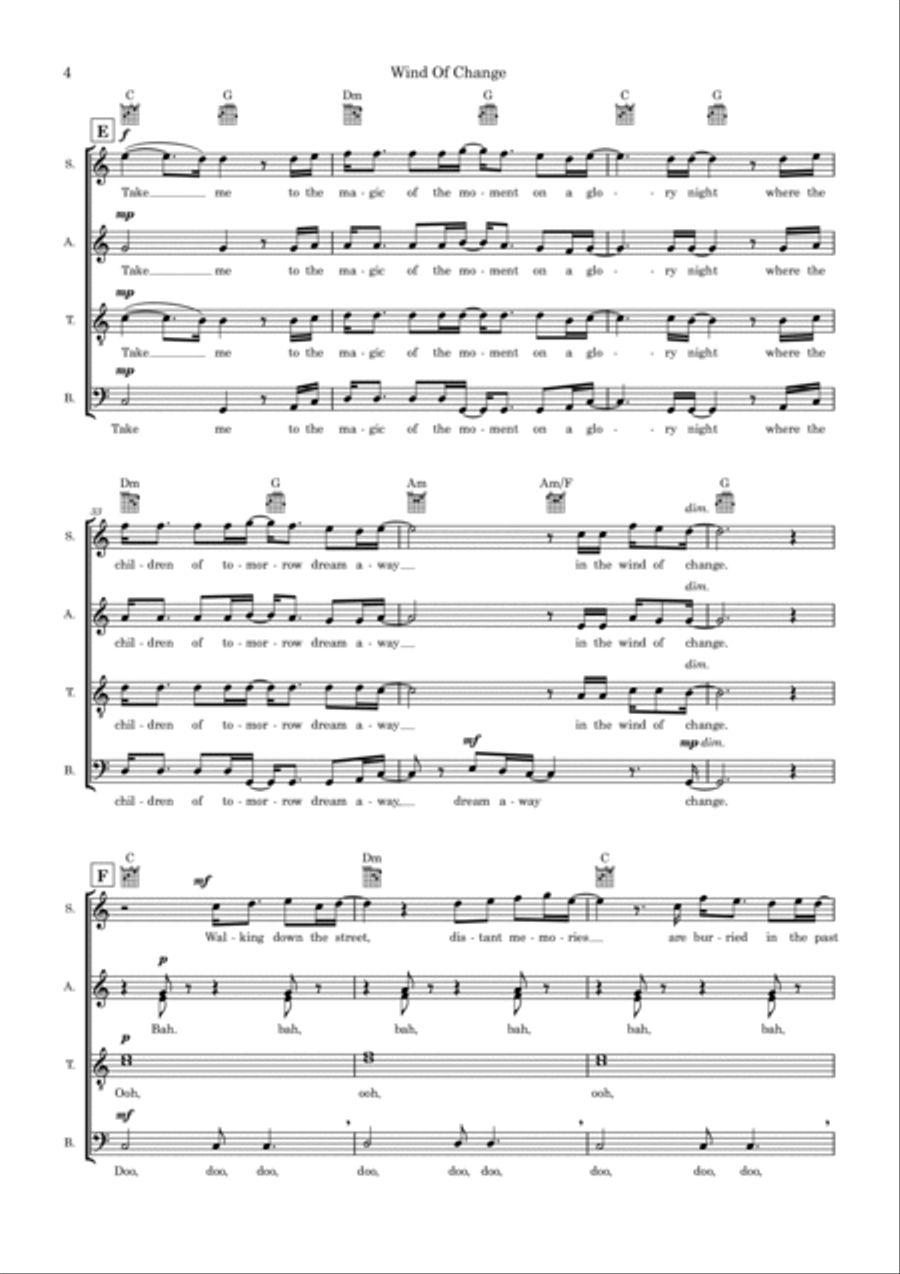 Wind Of Change 4-Part scores gallery preview page 4