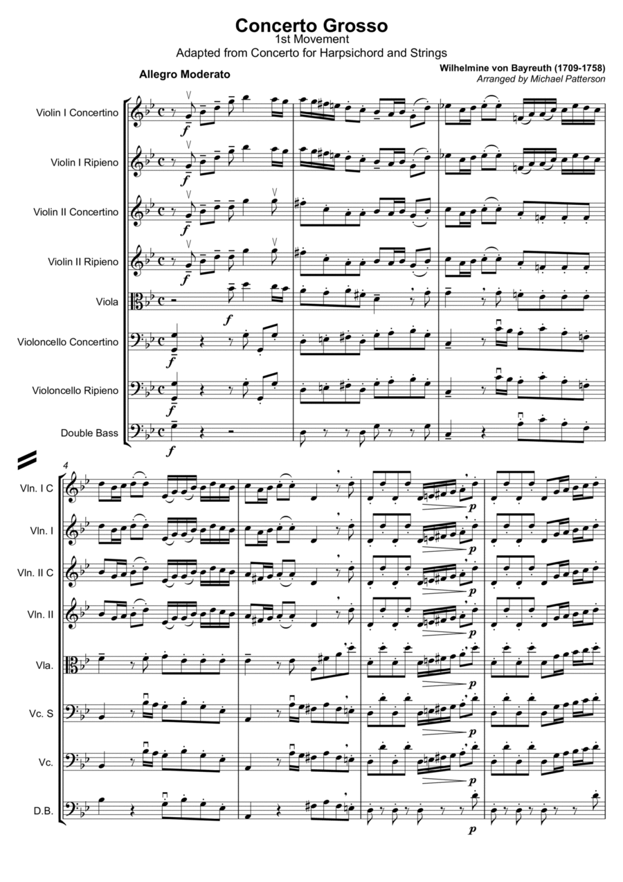 Concerto Grosso String Orchestra scores gallery preview page 1