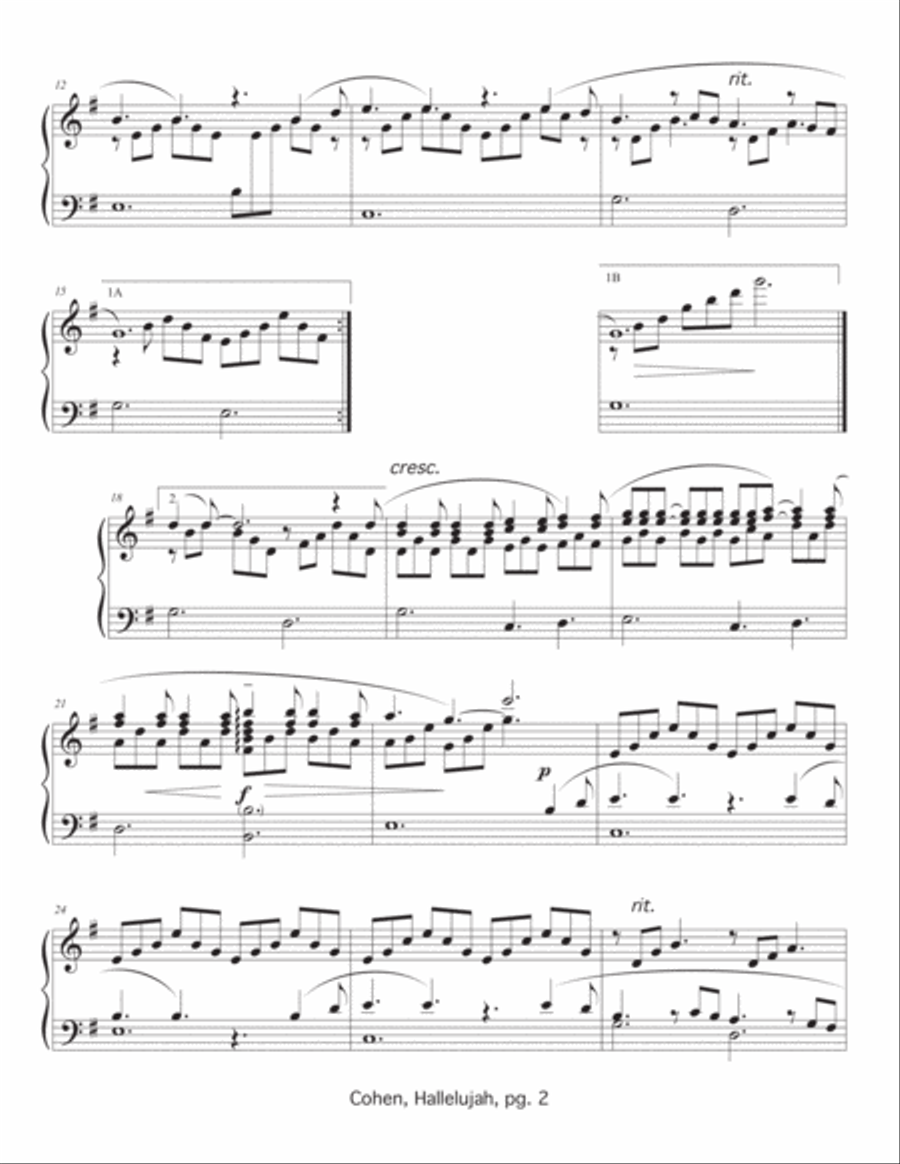 Hallelujah Glockenspiel scores gallery preview page 2
