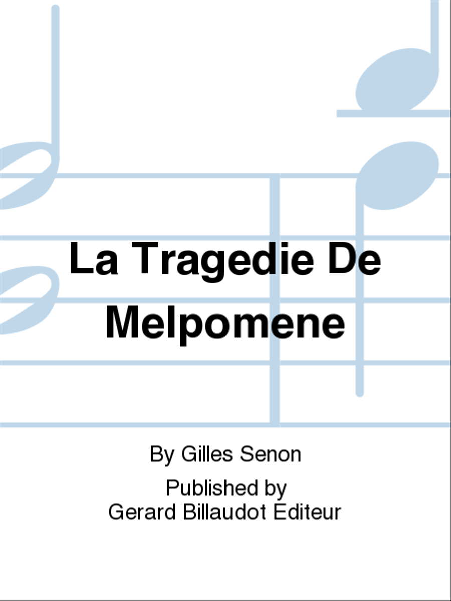 La Tragedie De Melpomene Alto Saxophone scores gallery preview page 1