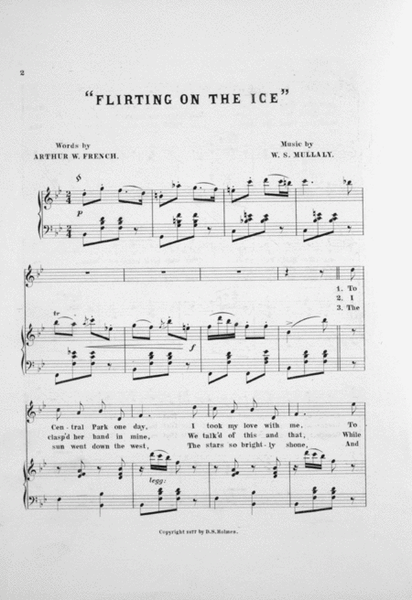 Flirting on the Ice. Serio Comic Song
