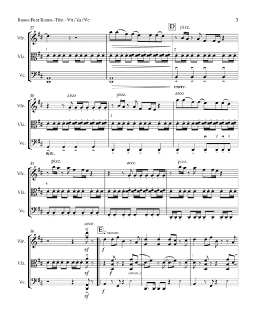 Roses String Trio scores gallery preview page 5