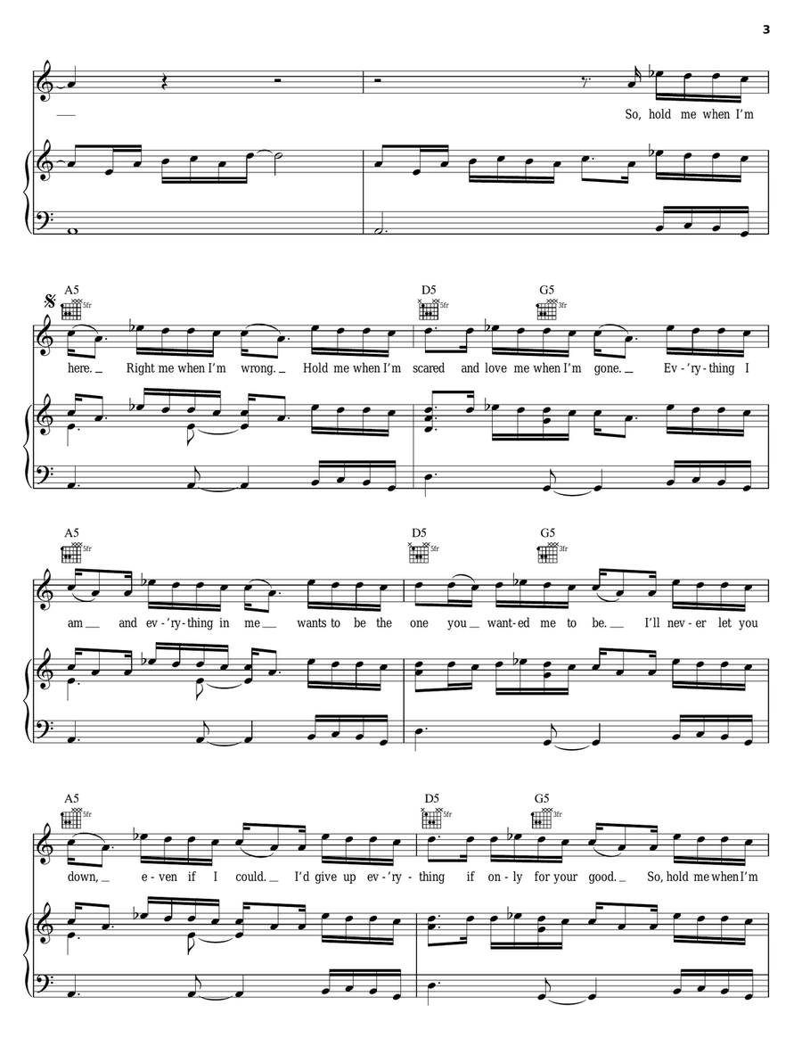 When I'm Gone Piano, Vocal, Guitar scores gallery preview page 3