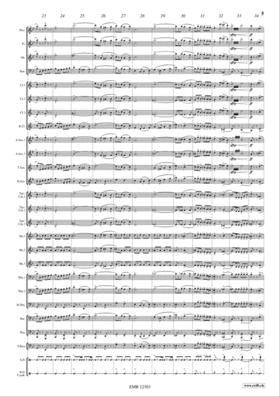 On The Quarter Deck Concert Band scores gallery preview page 5