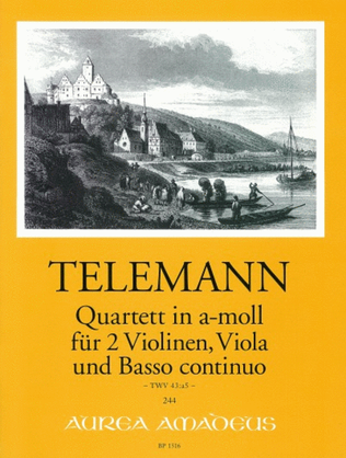 Book cover for Quartet in A minor TWV 43:a5