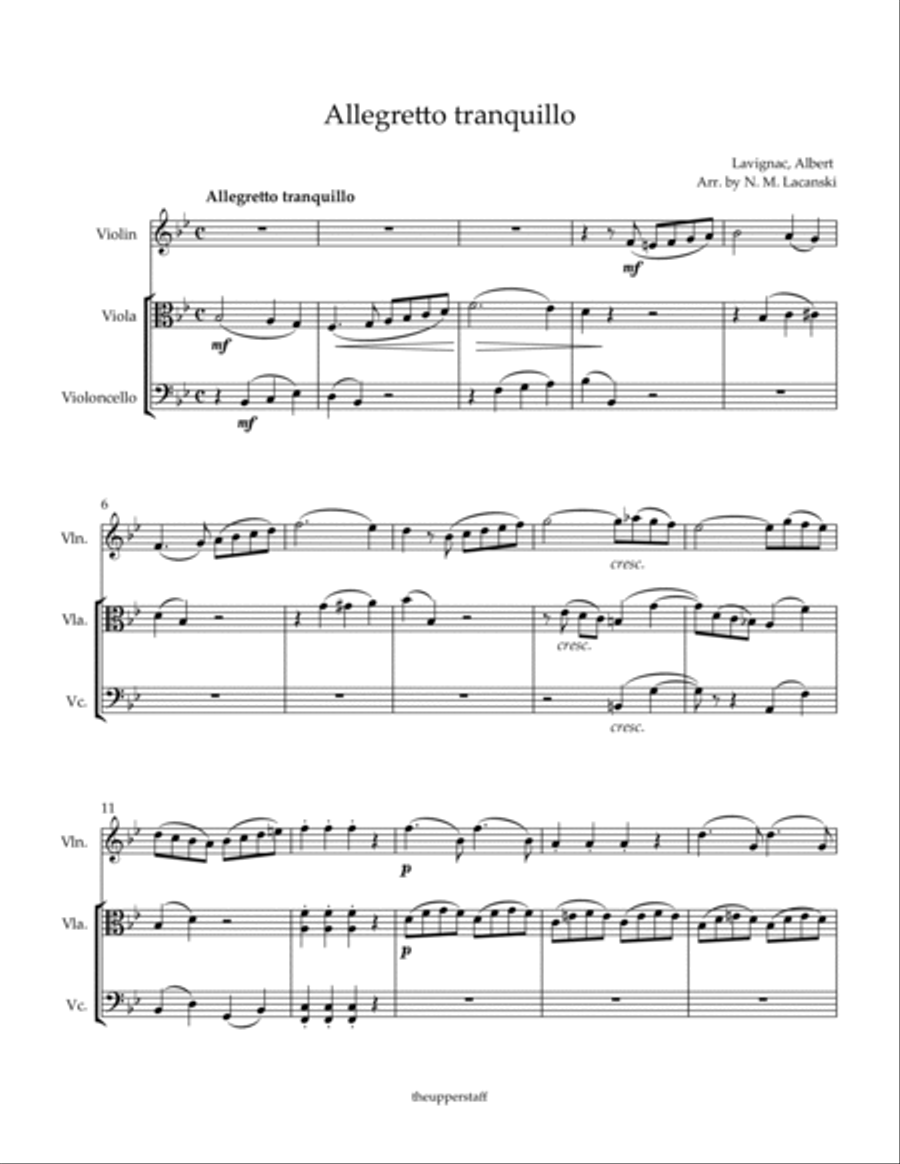 Allegretto tranquillo String Trio scores gallery preview page 2