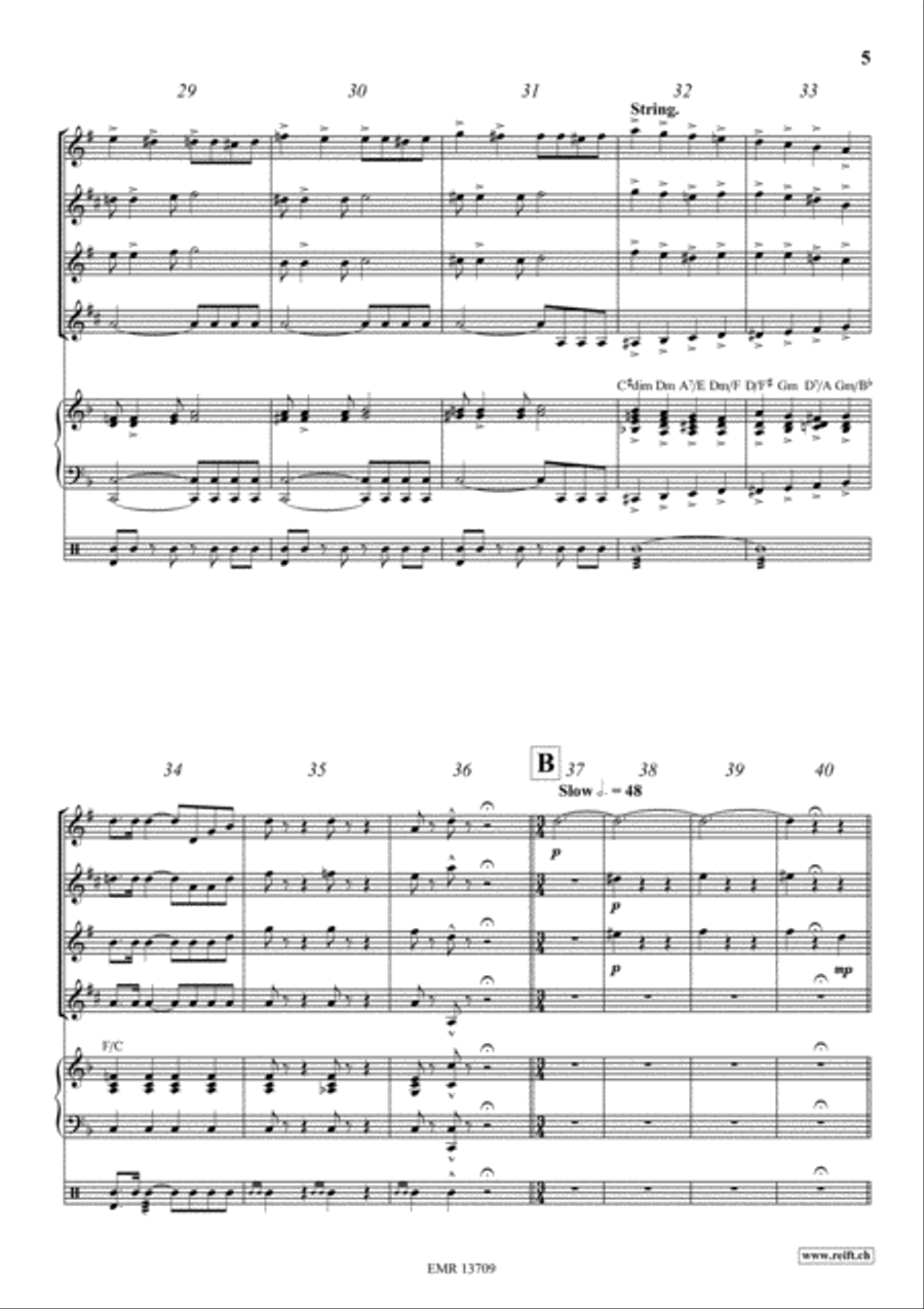 Rosen Aus Dem Suden Saxophone Quartet scores gallery preview page 5