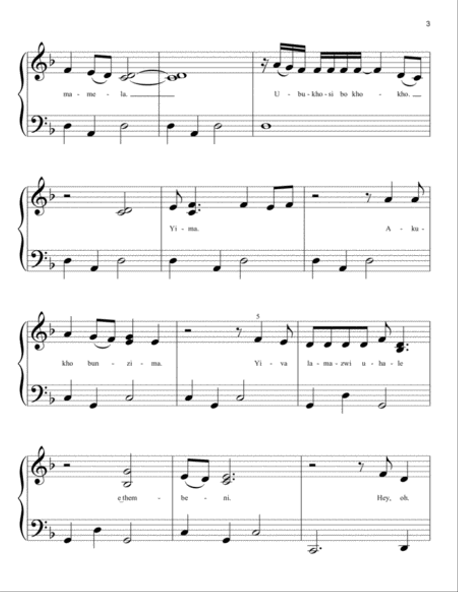 He Lives In You (from The Lion King 2019) Easy Piano scores gallery preview page 3