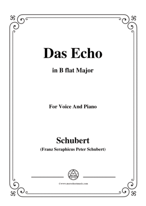 Schubert-Das Echo,Op.136,in B flat Major,for Voice&Piano