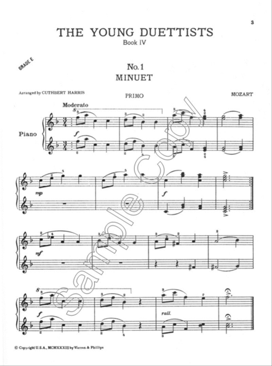 Young Duettists Book 4 Piano Duet scores gallery preview page 3