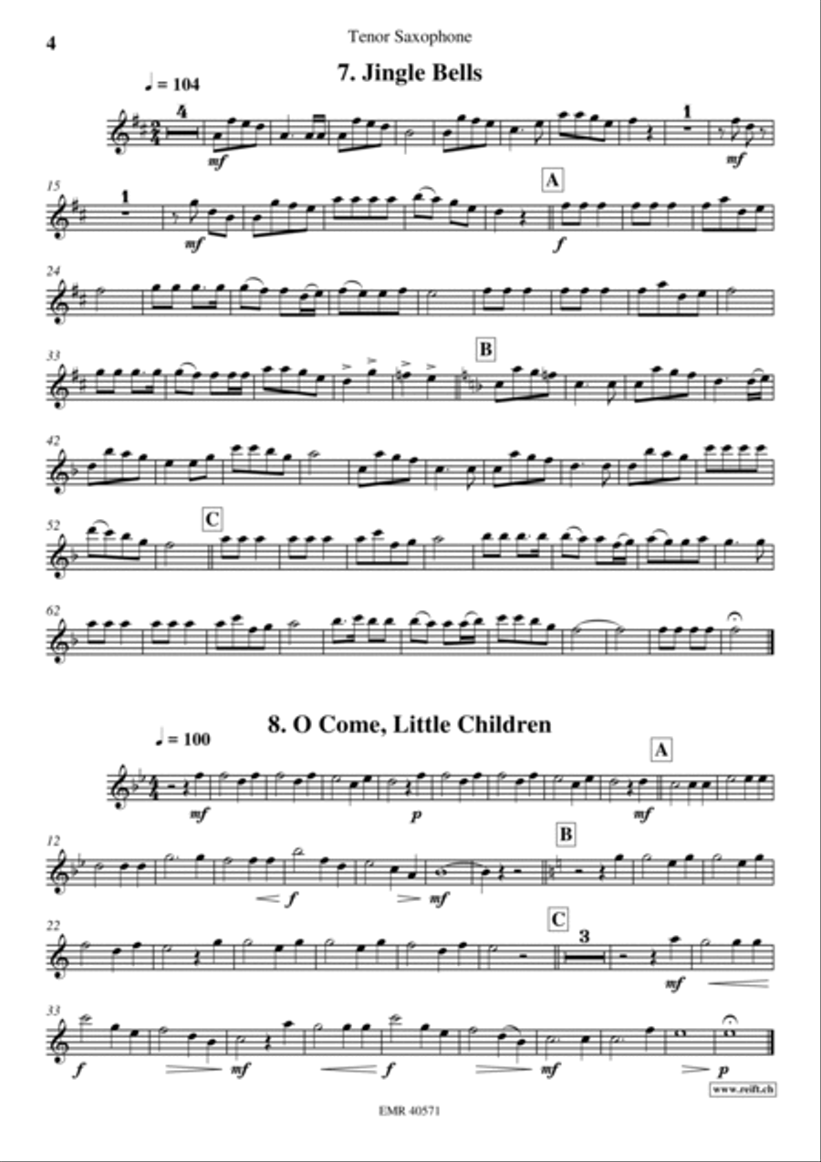 18 Christmas Songs 18 Christmas Songs Tenor Saxophone scores gallery preview page 5