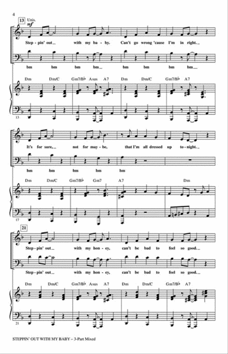Steppin' Out with My Baby Choir scores gallery preview page 3