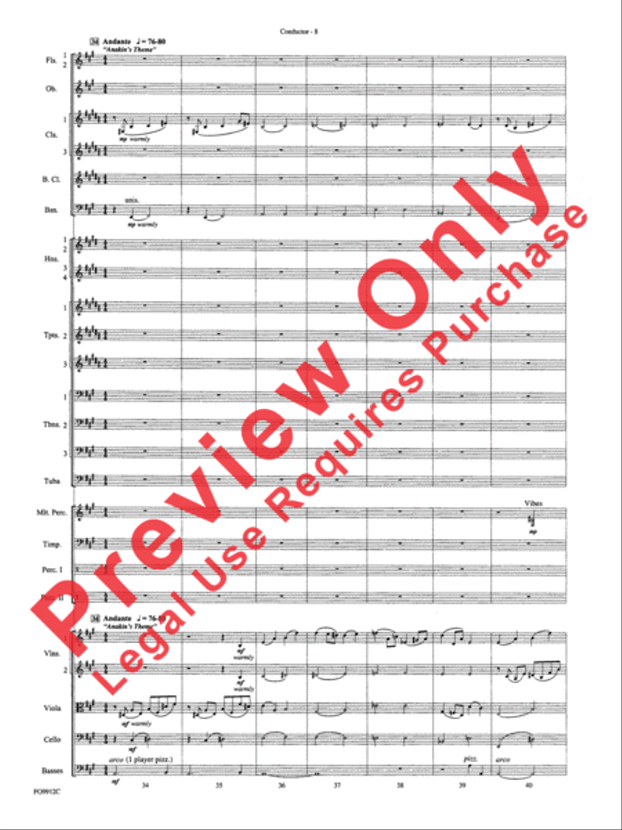 Selections from Star Wars: Episode I The Phantom Menace Full Orchestra scores gallery preview page 54