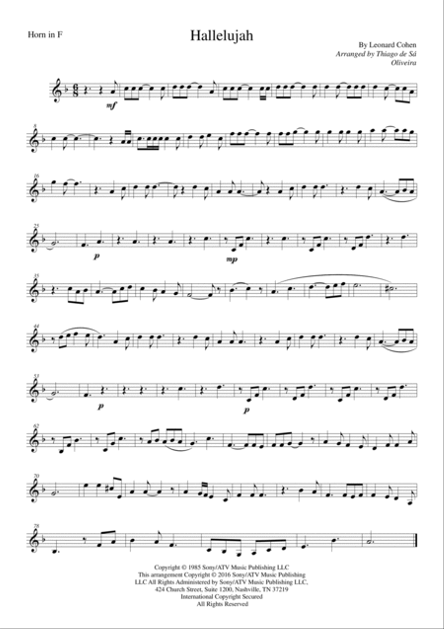 Hallelujah Hallelujah Brass Ensemble scores gallery preview page 3