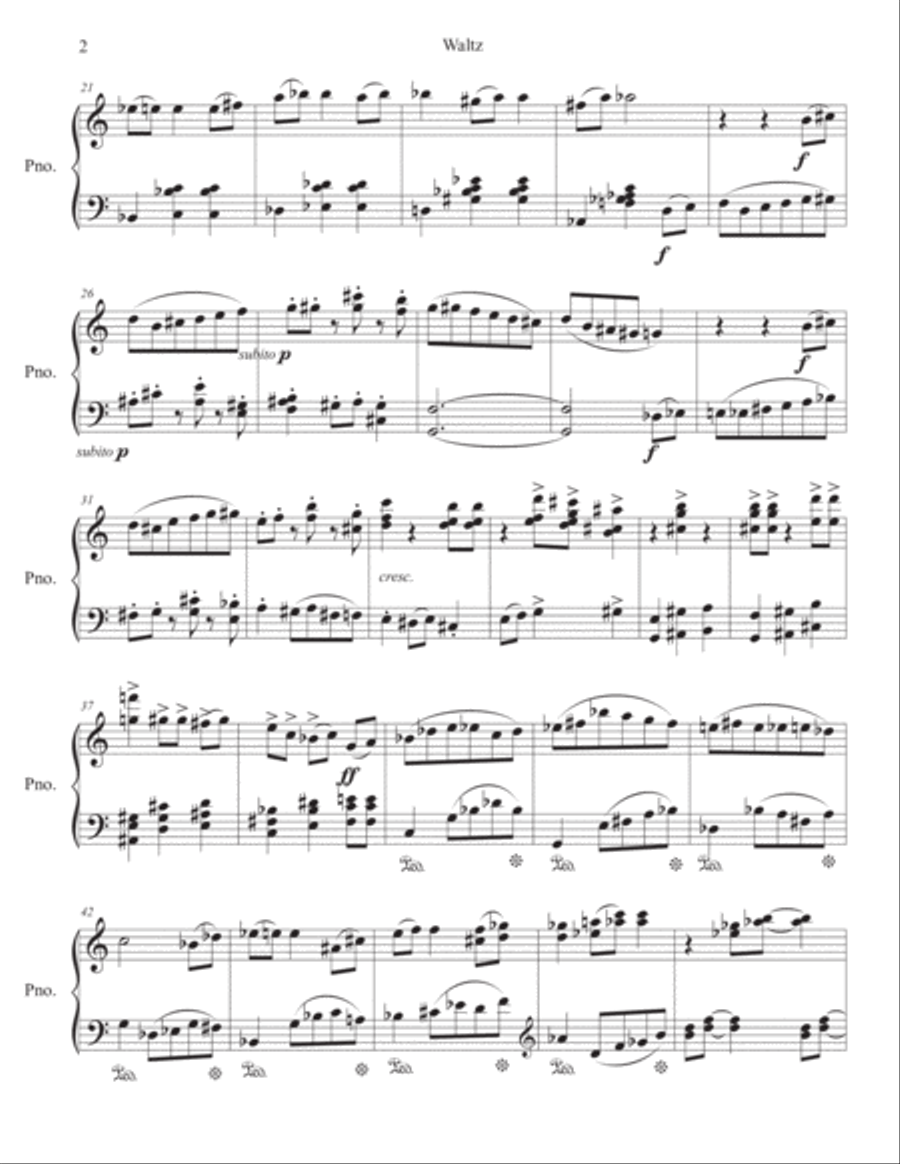 Waltz for Piano Piano Solo scores gallery preview page 2