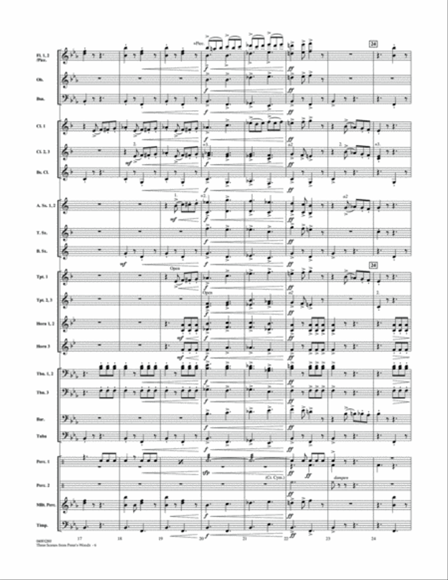 Three Scenes From Penn's Woods - Full Score Concert Band scores gallery preview page 6