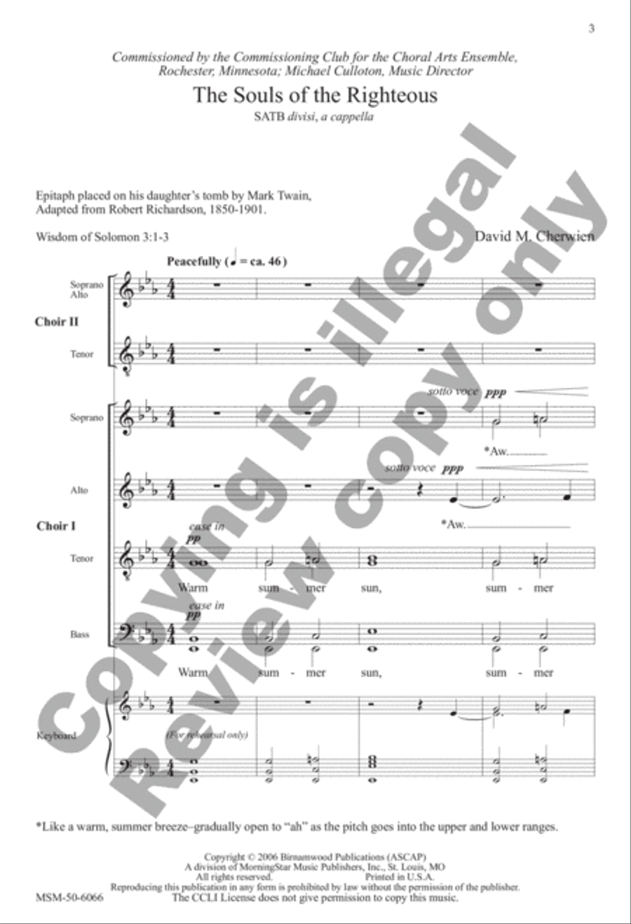The Souls of the Righteous 4-Part scores gallery preview page 3