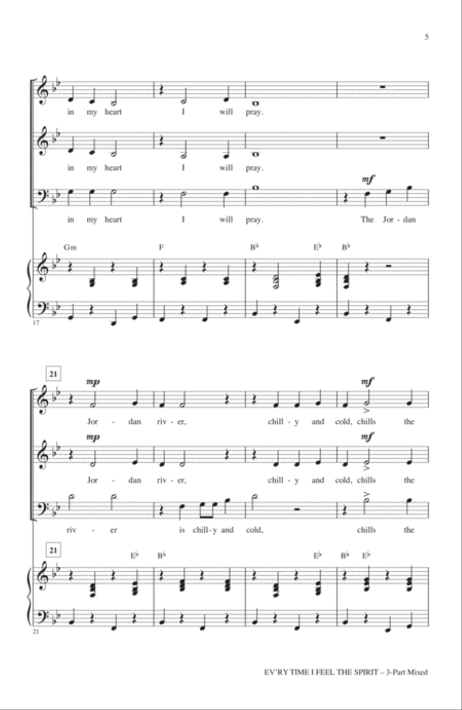 Every Time I Feel The Spirit 3-Part scores gallery preview page 3