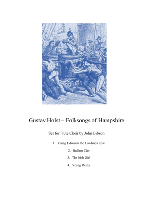 Book cover for Gustav Holst - Folksongs of Hampshire set for Flute Choir