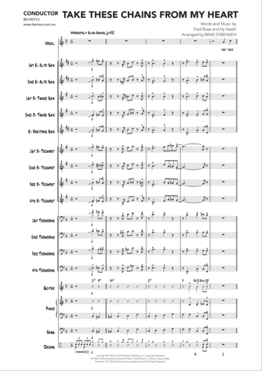 Take These Chains From My Heart Jazz Ensemble scores gallery preview page 3