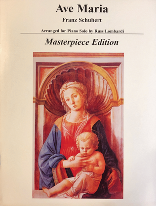 Book cover for Ave Maria (Schubert) Masterpiece Piano Solo
