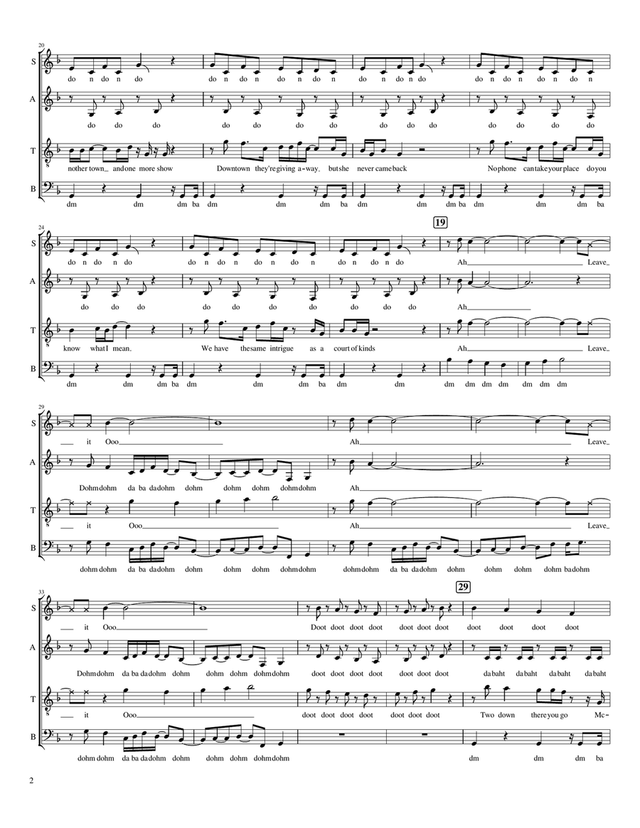 Leave It Leave It 4-Part scores gallery preview page 2