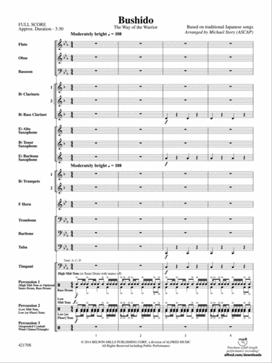 Bushido: Score Concert Band scores gallery preview page 3