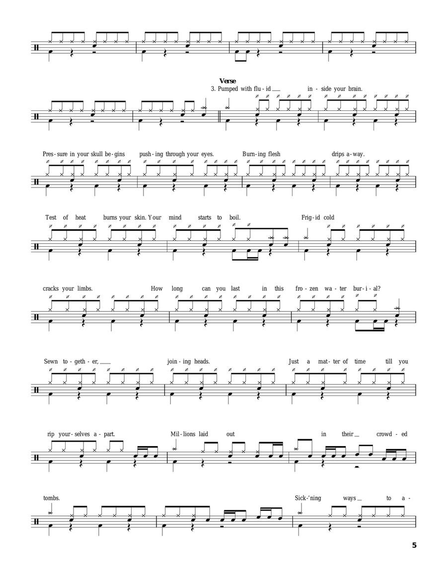 Angel Of Death Drum Set scores gallery preview page 5