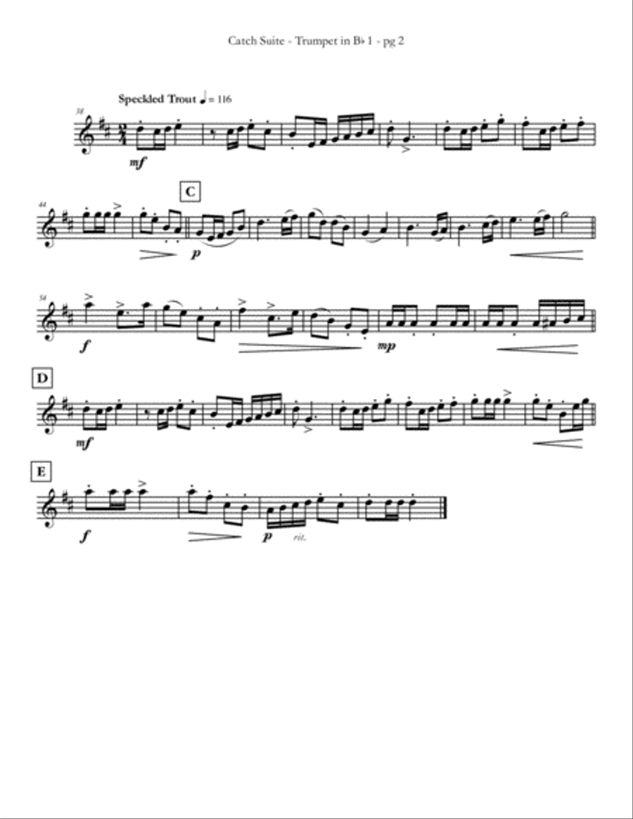 Catch Suite for Trumpet Trio by Eddie Lewis Trumpet Trio scores gallery preview page 3