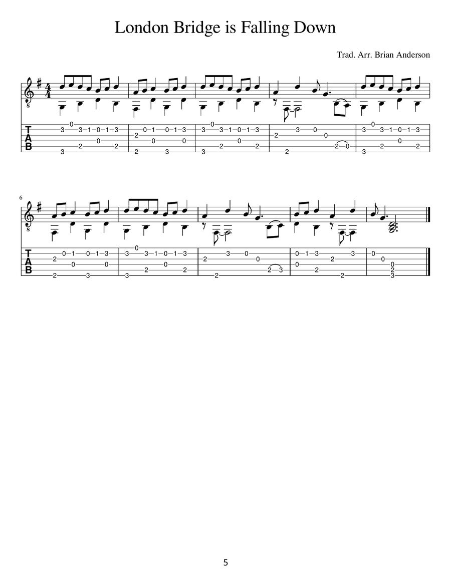 Kid's Songs for Fingerstyle Guitar Vol. 1 Acoustic Guitar scores gallery preview page 5