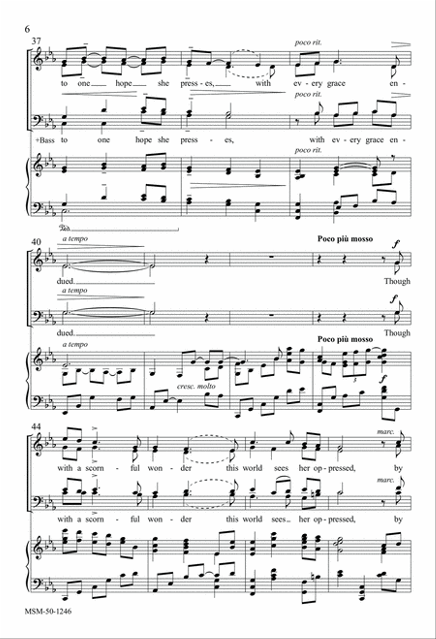 The Church's One Foundation 4-Part scores gallery preview page 6