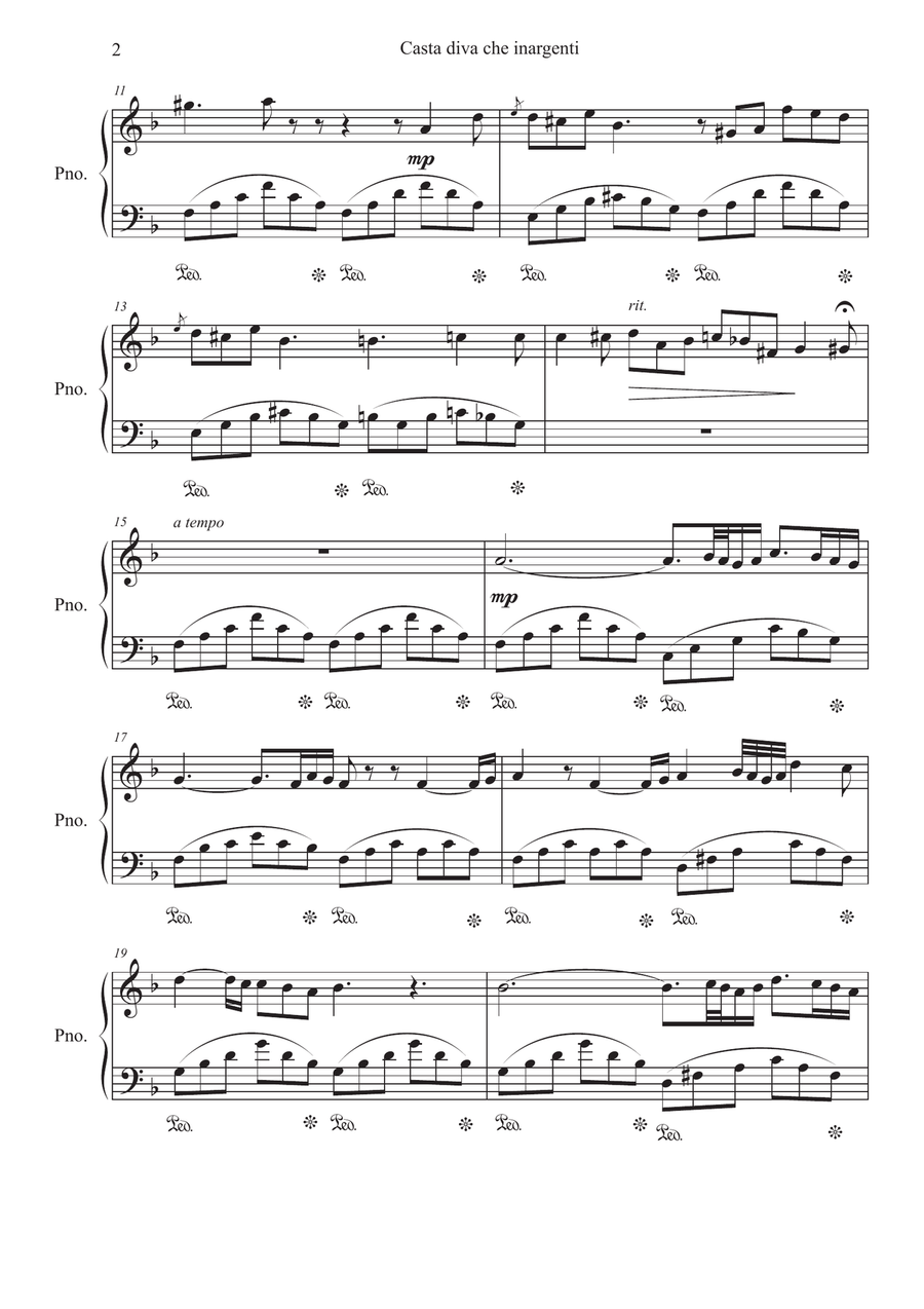 Casta Diva Casta Diva Piano Solo scores gallery preview page 2