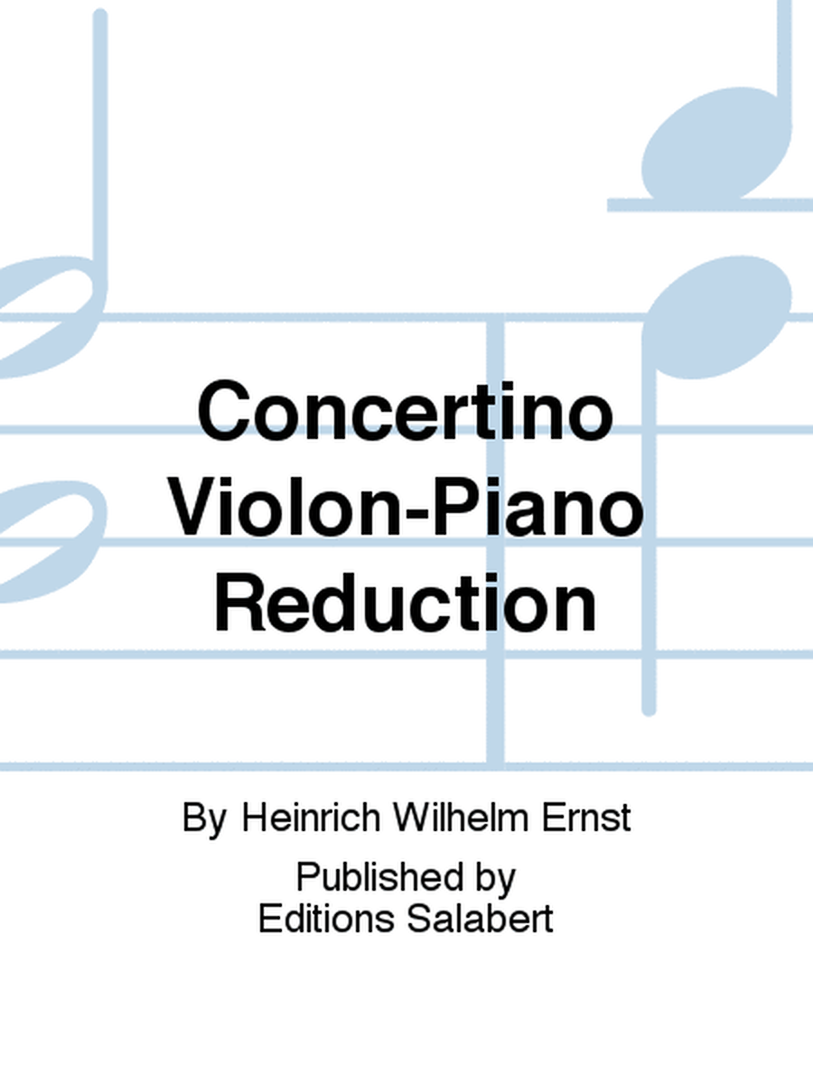 Concertino Violon-Piano Reduction