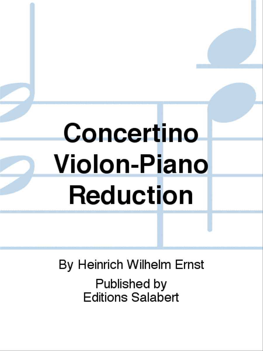 Concertino Violon-Piano Reduction Violin Solo scores gallery preview page 1