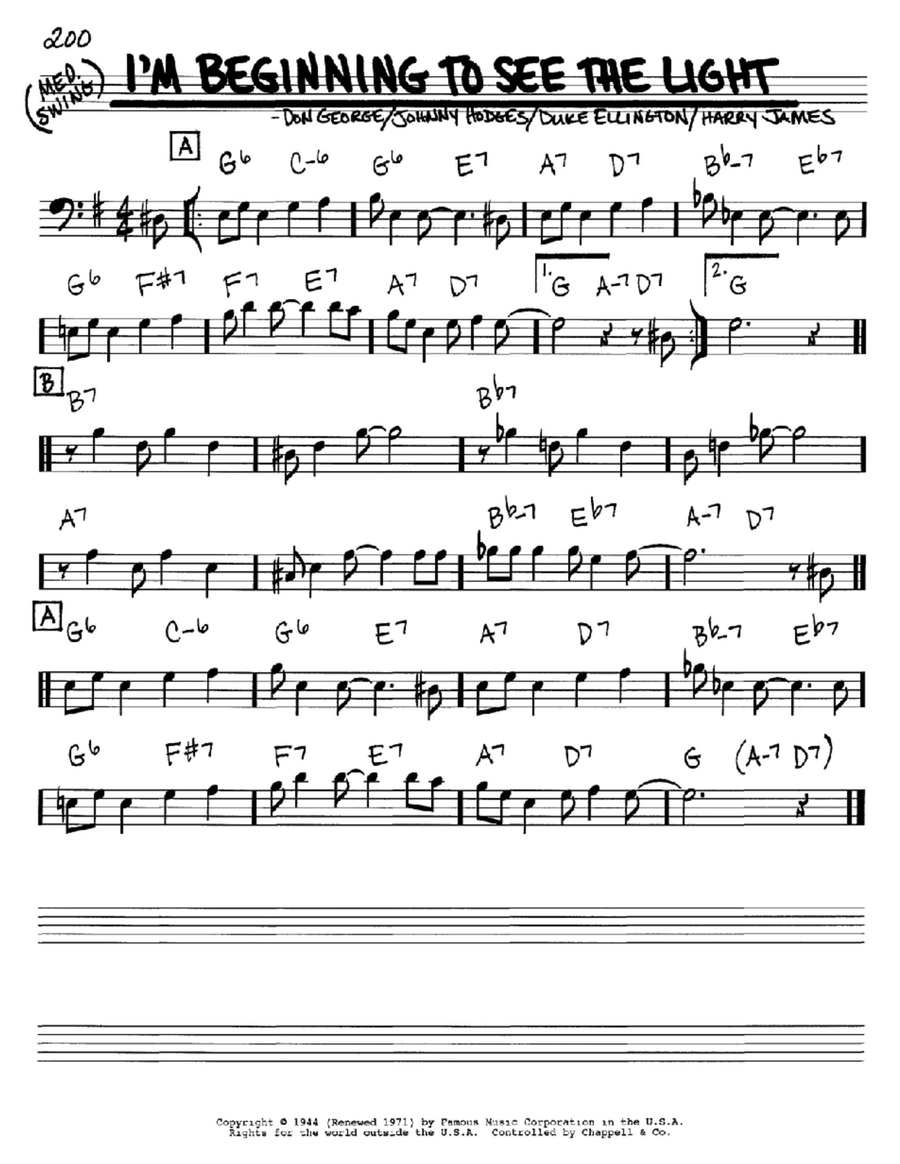 I'm Beginning To See The Light Piano scores gallery preview page 1